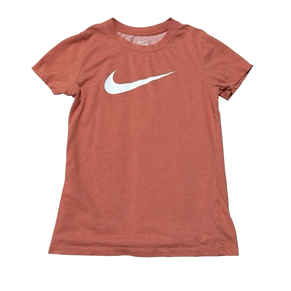 Nike Dri-Fit Women's Athletic Training Casual T Shirt Orange Size XS 16 x 23